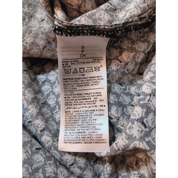 OLD NAVY Boho Peasant Blouse Top Small‎ Gathers Floral Blousy Country Prairie - Picture 5 of 8